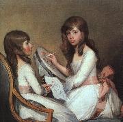 Gilbert Charles Stuart Miss Dick and her cousin Miss Forster oil painting